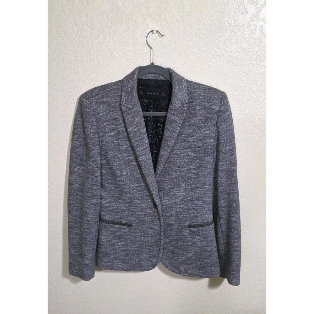 Zara Basics Medium Elbow Patch Grey Dandelion Lin… - image 1